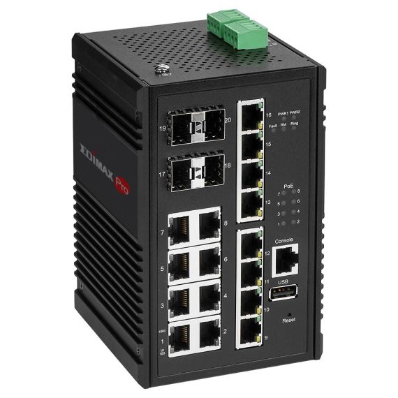 Edimax Pro IGS-5416P / Switch / smart / 8 x 10/100/1000 (PoE+) +