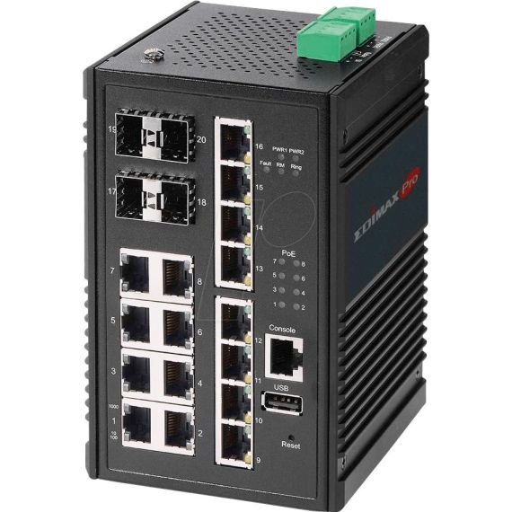 Edimax Pro IGS-5416P / Switch / smart / 8 x 10/100/1000 (PoE+) +