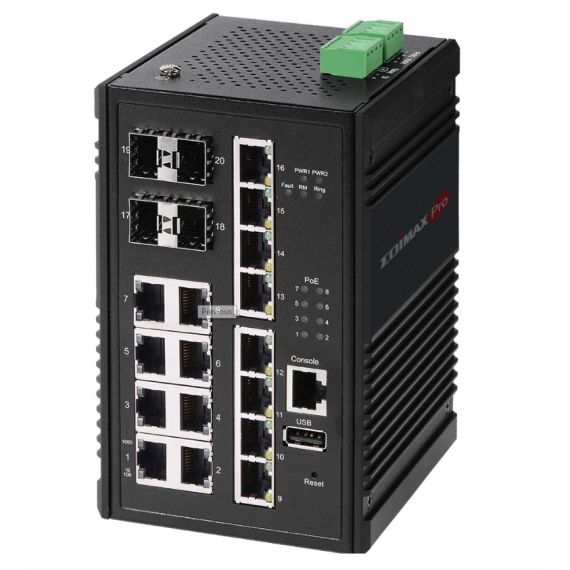Edimax Pro IGS-5416P / Switch / smart / 8 x 10/100/1000 (PoE+) +