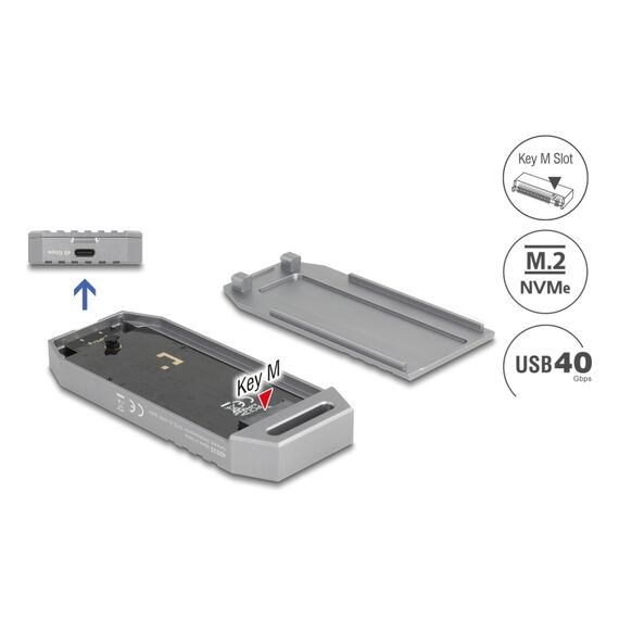 DeLOCK 42033 / SSD enclosure / 1 / M.2 / PCI Express / 40 Gbit/s