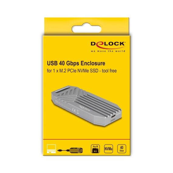 DeLOCK 42033 / SSD enclosure / 1 / M.2 / PCI Express / 40 Gbit/s