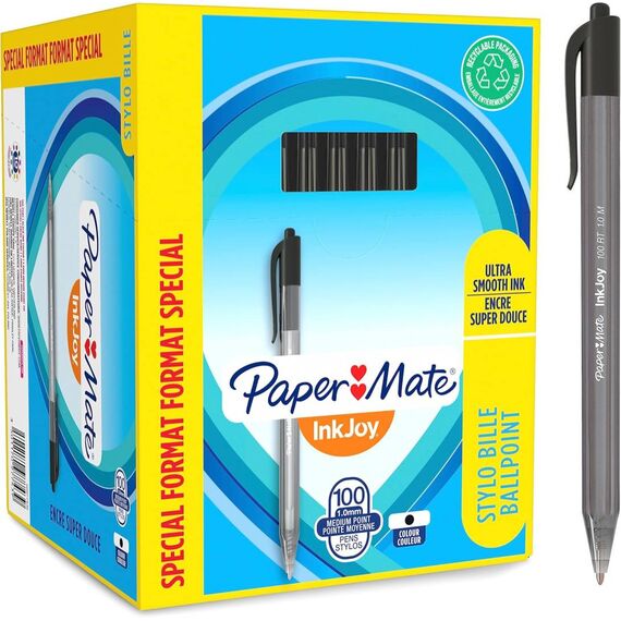 Paper Mate InkJoy 100 RT Ballpoint pen black 1 mm S0977430