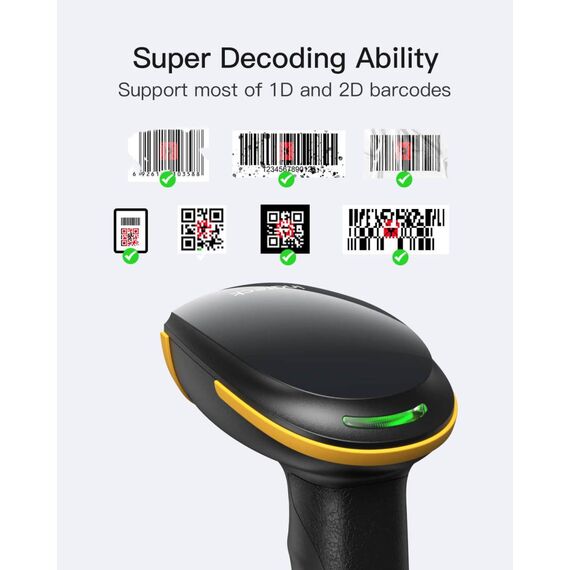 Inateck 2D Bluetooth Barcode Scanner BCST23_BLACK