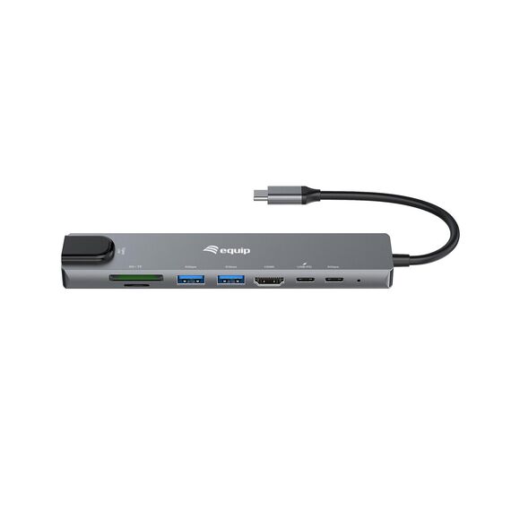 Equip USB-C 8 in 1 Multifunctional Adapter, Wired, USB T | 133497