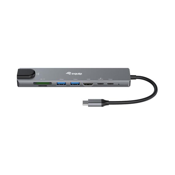 Equip USB-C 8 in 1 Multifunctional Adapter, Wired, USB T | 133497