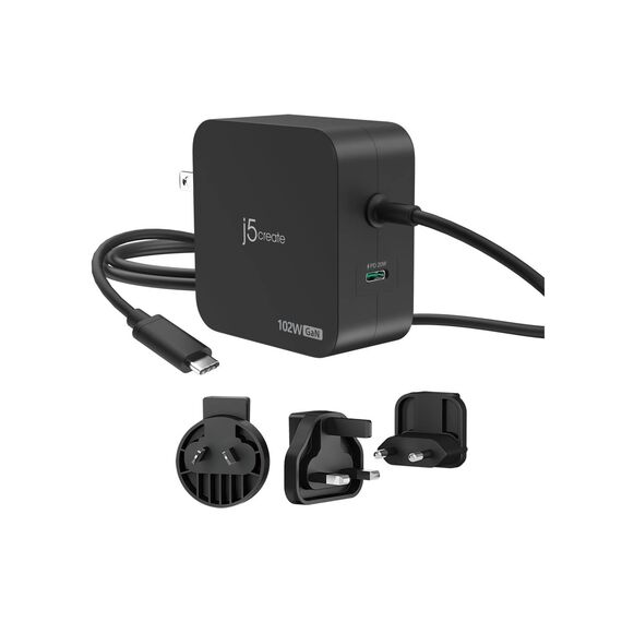 j5create JUP25102V Power adapter GaN 102 Watt PD JUP25102VN