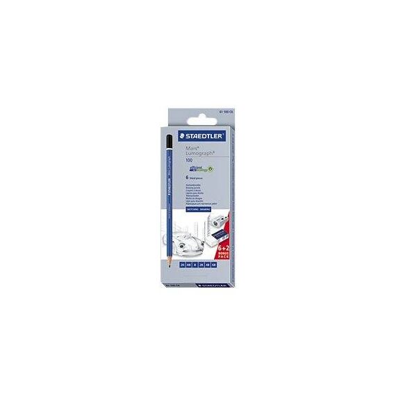 STAEDTLER Mars Lumograph Pencil 2B, 2H, 4B, 6B, B, HB 61 100 C6