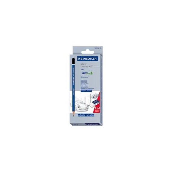 STAEDTLER Mars Lumograph Pencil 2B, 2H, 4B, 6B, B, HB 61 100 C6