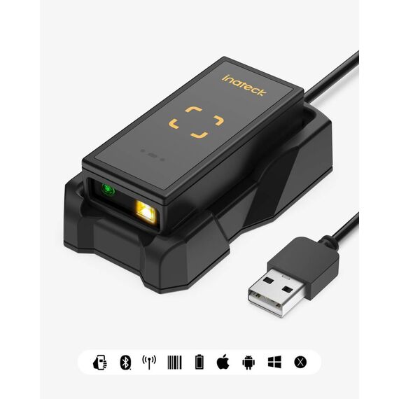 Inateck BCST-46 Mini Portable 2D Wireless Barcode Scanner