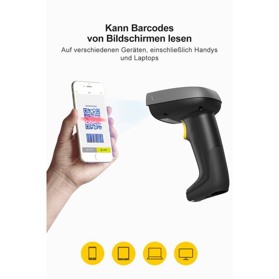 Inateck BCST-52 1D 2D barcode scannerBCST52_BLACK