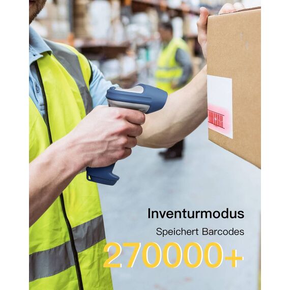 Inateck BCST-73 1D 2D barcode scanner BCST73_WHITE BLUE