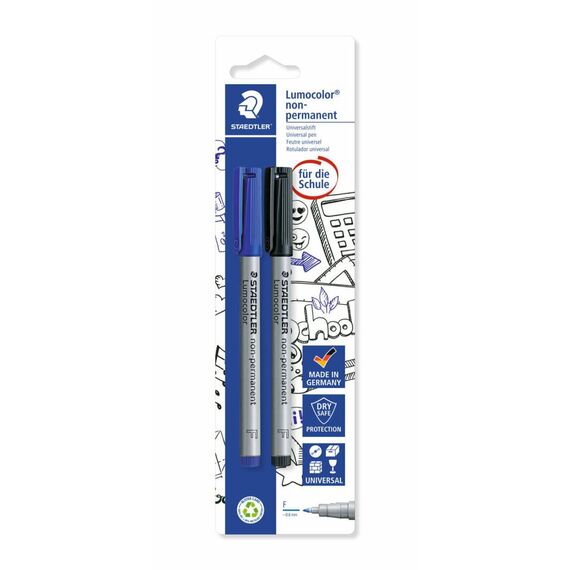 STAEDTLER Folienstift Lumocolor F nonperm 2St 316 ASBK2D
