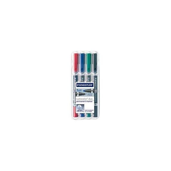 STAEDTLER Lumocolor duo Twintip marker permanent 348 WP4