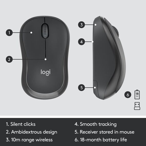 Logitech MK295 Silent / Keyboard and mouse set / wir | 920-009803