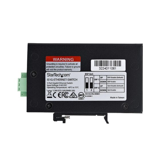 StarTech.com 5-Port Unmanaged Industrial E | I51G-ETHERNET-SWITCH