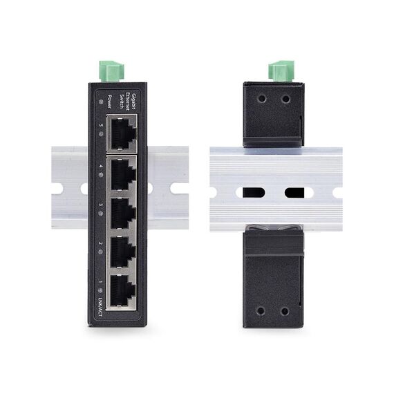 StarTech.com 5-Port Unmanaged Industrial E | I51G-ETHERNET-SWITCH