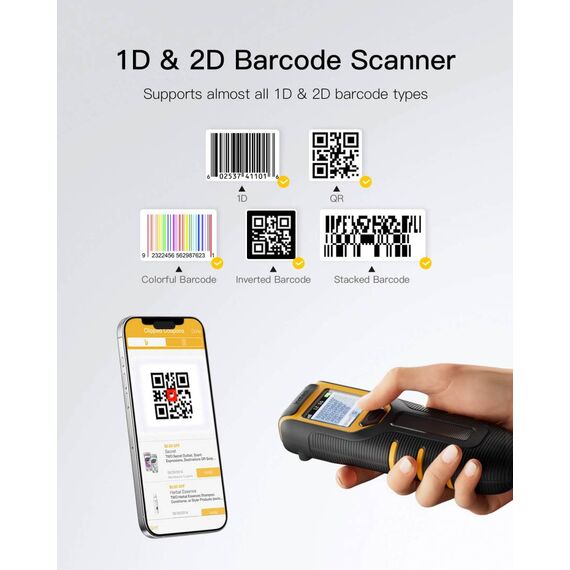 Inateck 2D Bluetooth 5.0 Portable Barcode Scanner BCST47_BLACK