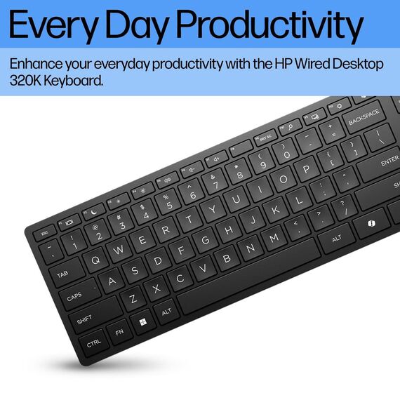 HP Desktop 320K / Keyboard / USB / QWERTY / English | 9SR37UT#ABB