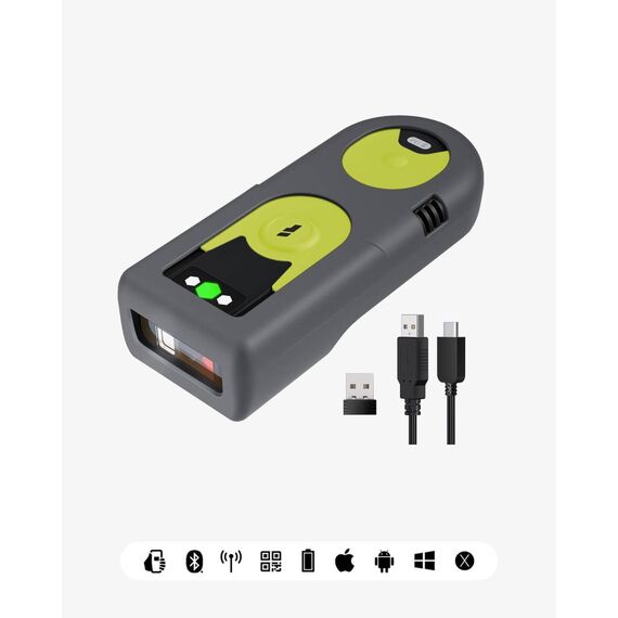 BCST-42 1D 2D AI Barcode Scanner, Bluetooth 5.0B Green