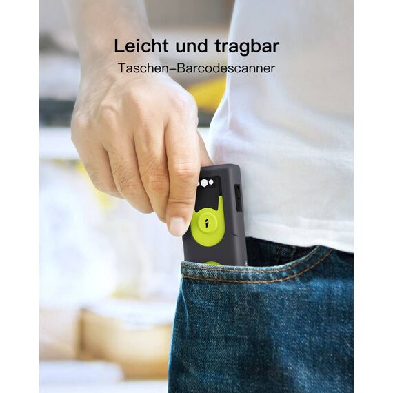 BCST-42 1D 2D AI Barcode Scanner, Bluetooth 5.0B Green