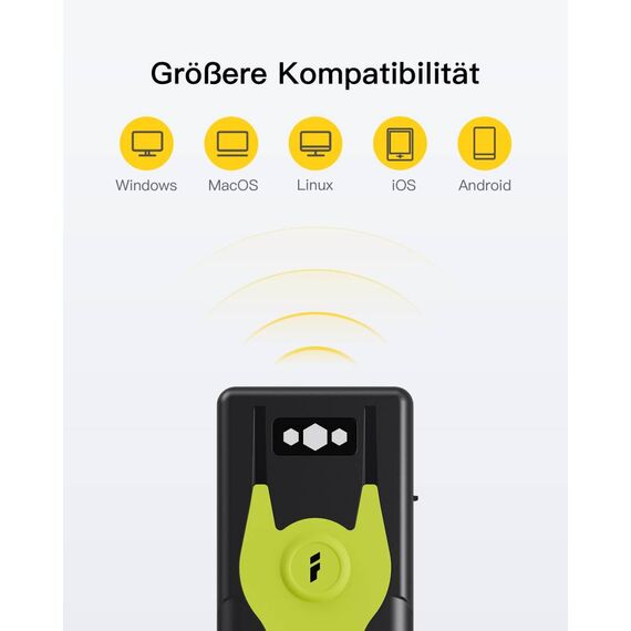 BCST-42 1D 2D AI Barcode Scanner, Bluetooth 5.0B Green