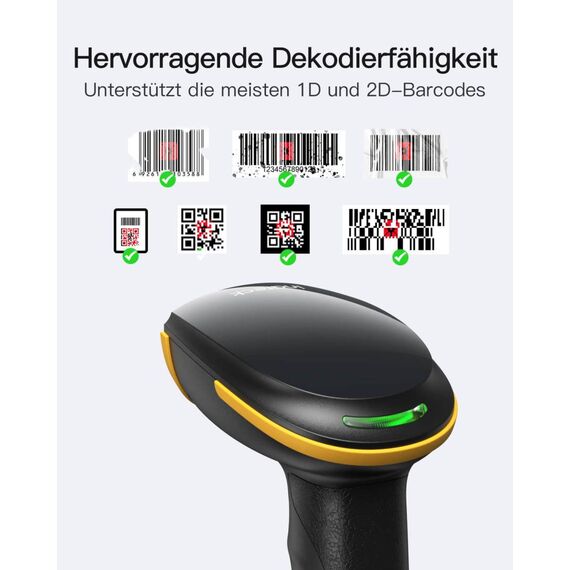 Inateck BCST-35 2D Bluetooth Barcode Scanner  BCST35_BLACK