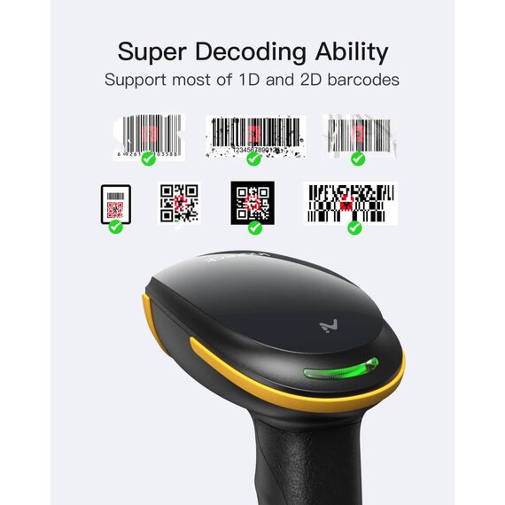 Inateck BCST-36 2D Bluetooth Barcode Scanner  BCST36_BLACK