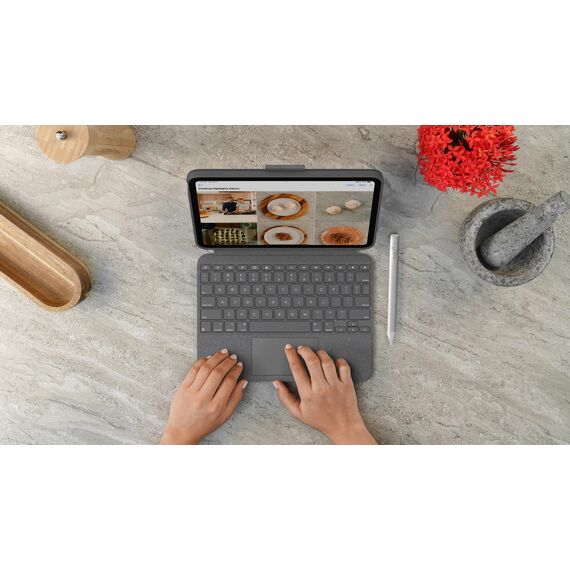 Logitech Combo Touch / Keyboard and folio case / wit | 920-011436