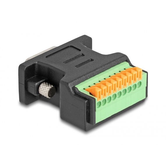 Delock / Serial adapter / 9 pin terminal block to DB-9 (M | 66558