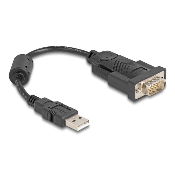 Delock / Serial adapter / USB / RS-232 / black | 61549