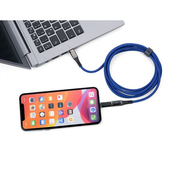 TROIKA CBL20/DB / 2 m / USB C / USB C/Lightning / Blue