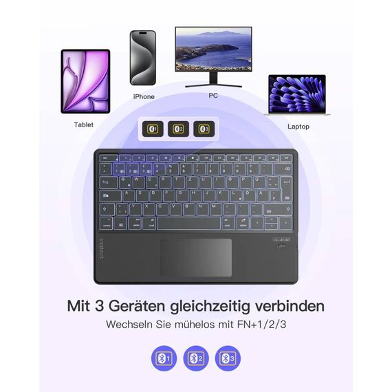 Inateck Keyboard, Apple, iPad Air 11, iPad Pro 11, Grey  KB02027_GRAY