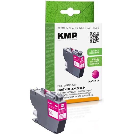 KMP Ink cartridges Magenta replaces  Brother LC422M