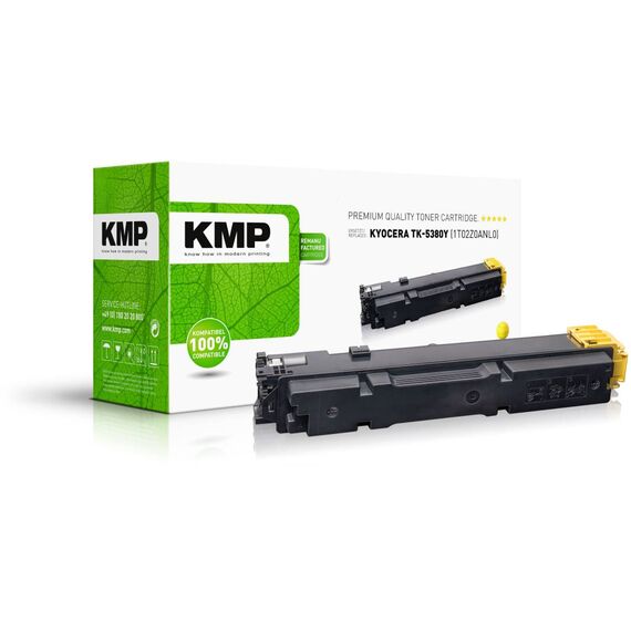 KMP Toner cartridges replaces  Kyocera TK5380Y (1T02Z0ANL0)