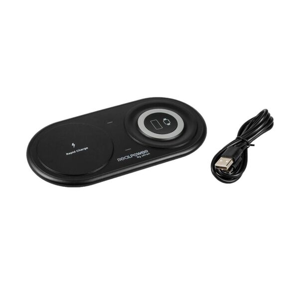 RealPower ChargeAIR Duo Indoor USB Black Charger 409452