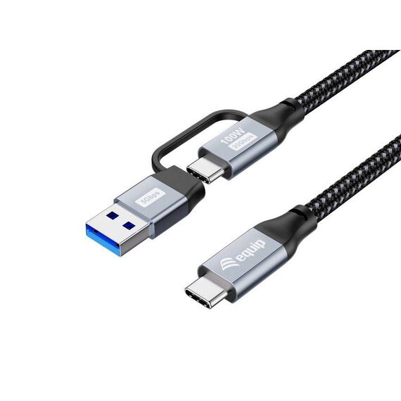 Equip 2 in 1 USB 3.2 Gen 2x2 C to C A cabl 128432