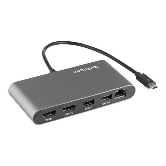 StarTech.com Thunderbolt 3 Mini Dock Portable Dual TB3DKM2HDL