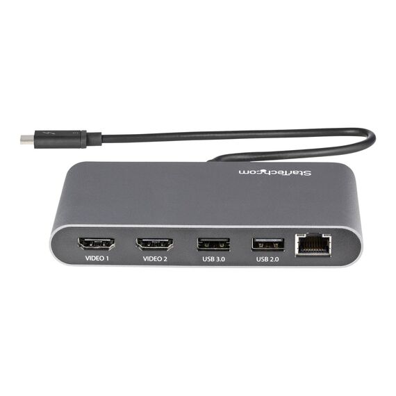 StarTech.com Thunderbolt 3 Mini Dock Portable Dual TB3DKM2HDL