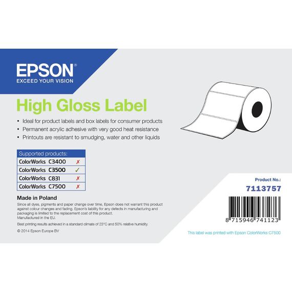 Epson Highglossy 76 x 127 mm 250 label(s) die cut 7113757