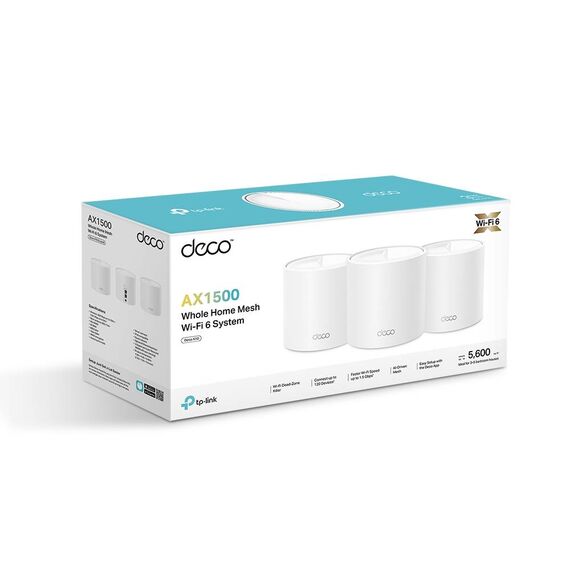 TPLINK AX1500 Whole Home Mesh WiFi 6 System DECO X10(3PACK)