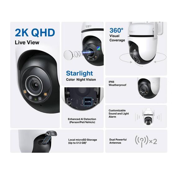 Tapo C520WS V1 Network surveillance camera pan tilt TAPO C520WS