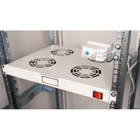 Equip Cooling Fans 19', 1U, 4FANS, RAL7035 Grey, Coolin | EZF-4-G