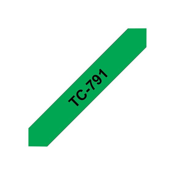 Brother TC791 / 9 mm x black on green / laminated tape / for P-To