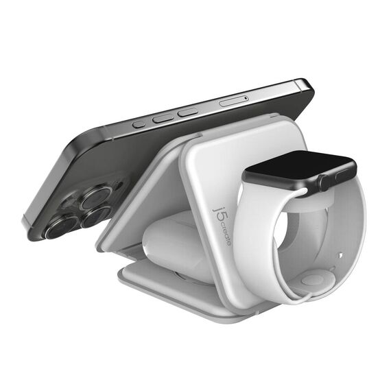 j5create JUPW3215W-N / Wireless charging stand / 3-in-1, magnetic