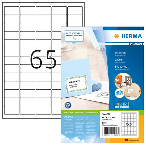 HERMA Premium / Paper / matte / permanent self-adhesive /  | 4254