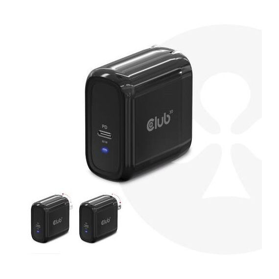 CLUB3D Travel Charger 65W GAN technology, Single por | CAC-1905EU