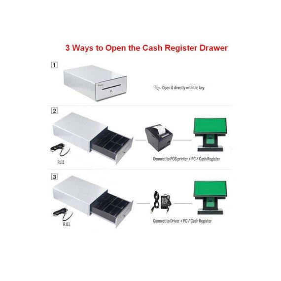 Equip Cash Register Drawer for Point of Sale (POS) System351012