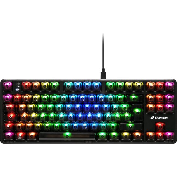 Sharkoon Gaming Tastatur Crystal Shark schwarz DE 4044951040124