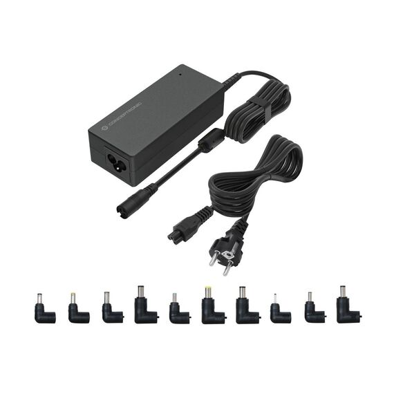 Conceptronic 90W Universal Laptop Charger, 10 Charging Tips incl.