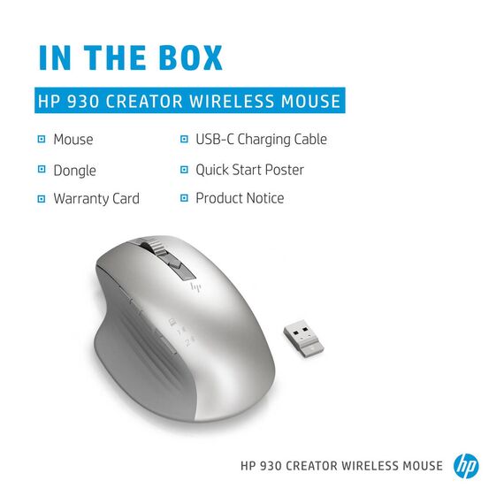 HP Creator 930 / Mouse / 10 buttons / wireless / Bl | 1D0K9AA#ABB